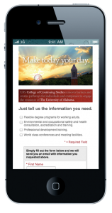 Mobile Landing Page iPhone