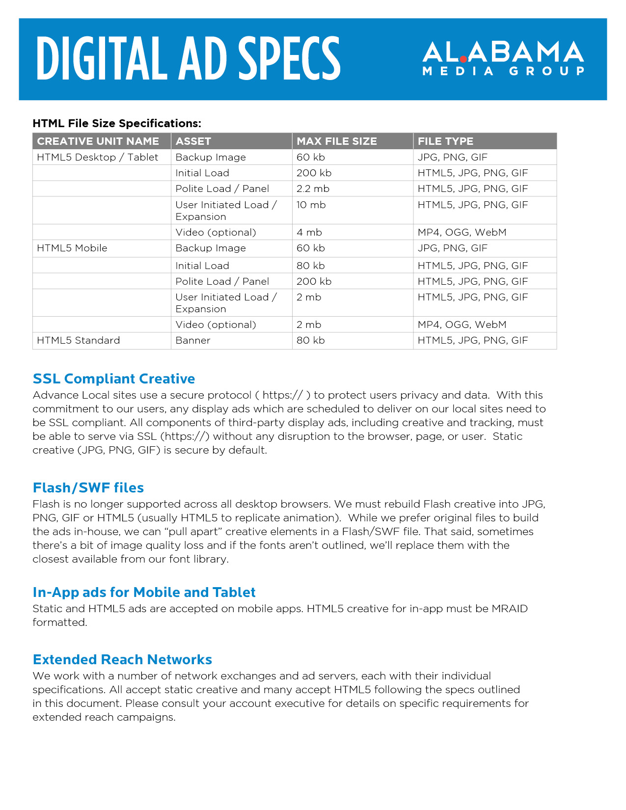 Al Com Mobile >> Ad Specifications Alabama Media Group Al Com Mobile >> Ad Specifications Alabama Media Group